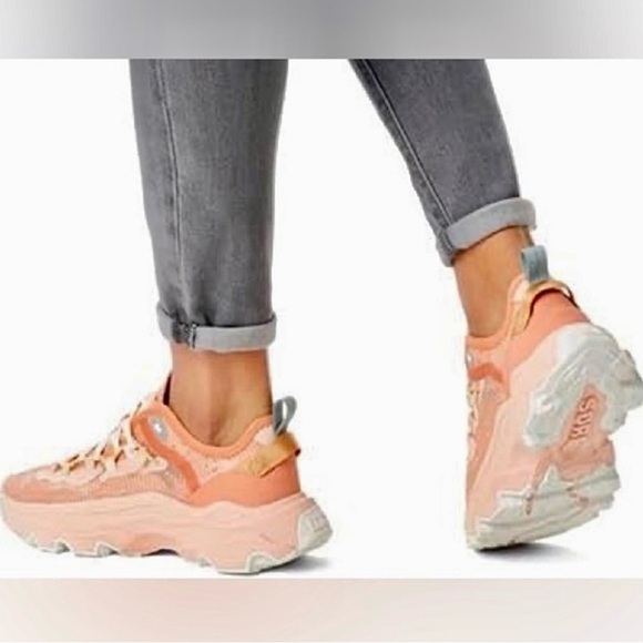 SOREL Kinetic Breakthru Tech Lace Paradise Peach Sea Salt - Picture 1 of 6